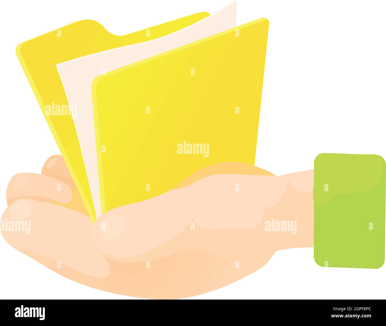 Ordnersymbol, Cartoon-Stil Stock Vektor