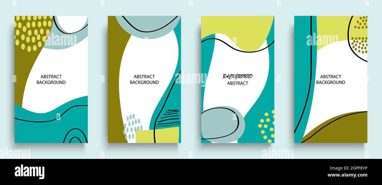 Social-Media-Geschichten und Post Creative Art-Konzept für Web-Design. Werbebroschüre, geometrische Doodle minimal Muster Hintergrund. Vektorgrafik für Werbevorlagen für Nachrichten. Trendige Pastelltöne Stock Vektor