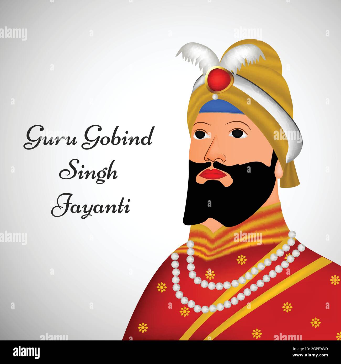 Guru Gobind Singh Jayanti Stock Vektor