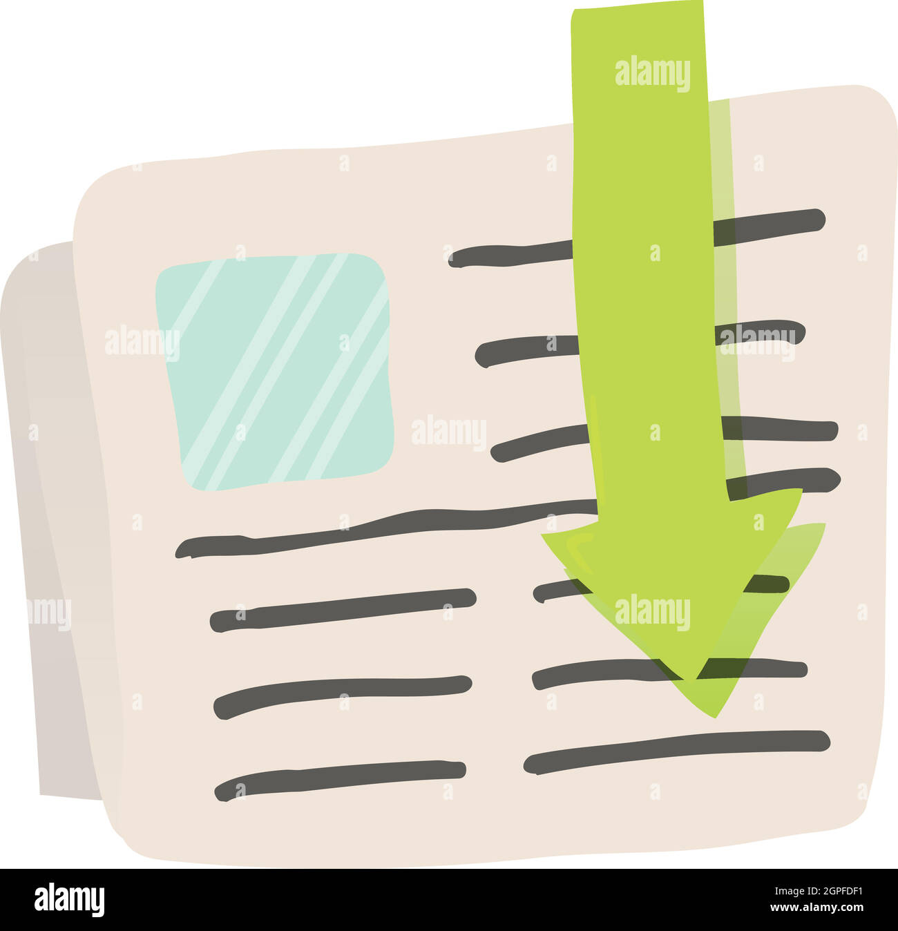 E-Mail-Symbol, Cartoon-Stil Stock Vektor