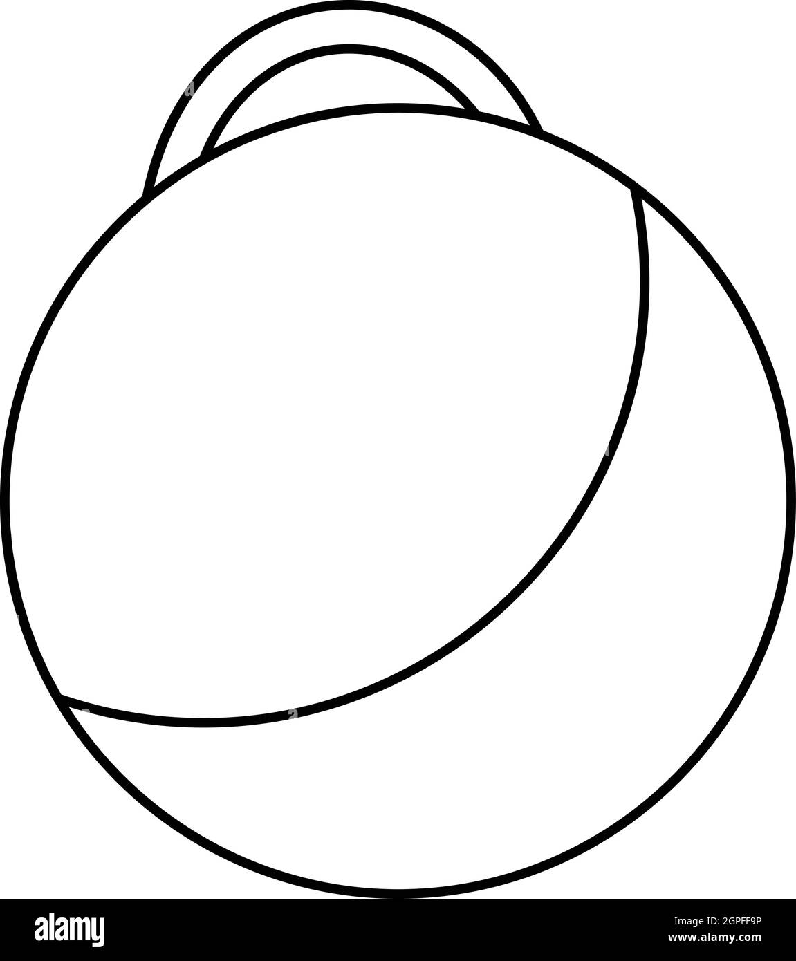 Fitness Ball Symbol, Umriss-Stil Stock Vektor