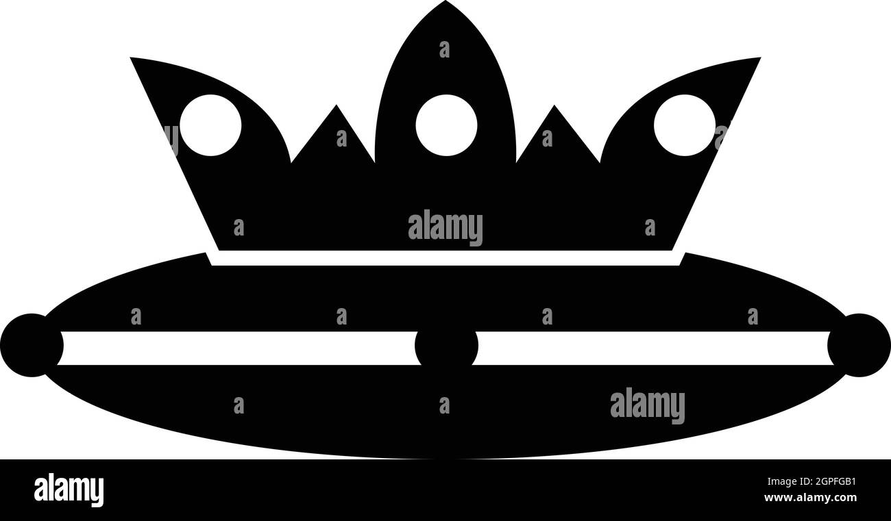 Krone auf einem Kissen Symbol, einfachen Stil Stock Vektor