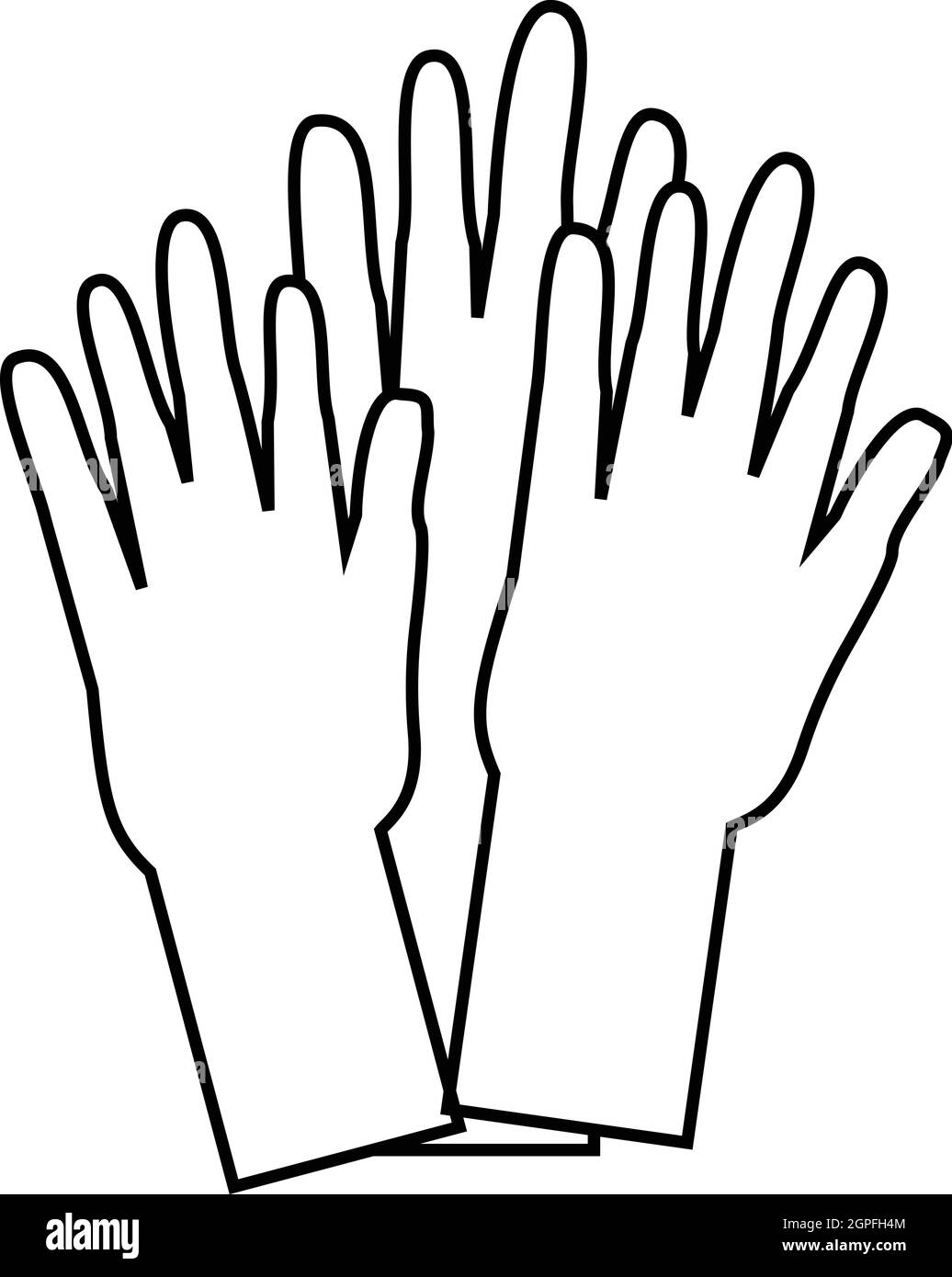 Hände von Menschen verschiedener Nationalitäten-Symbol Stock Vektor