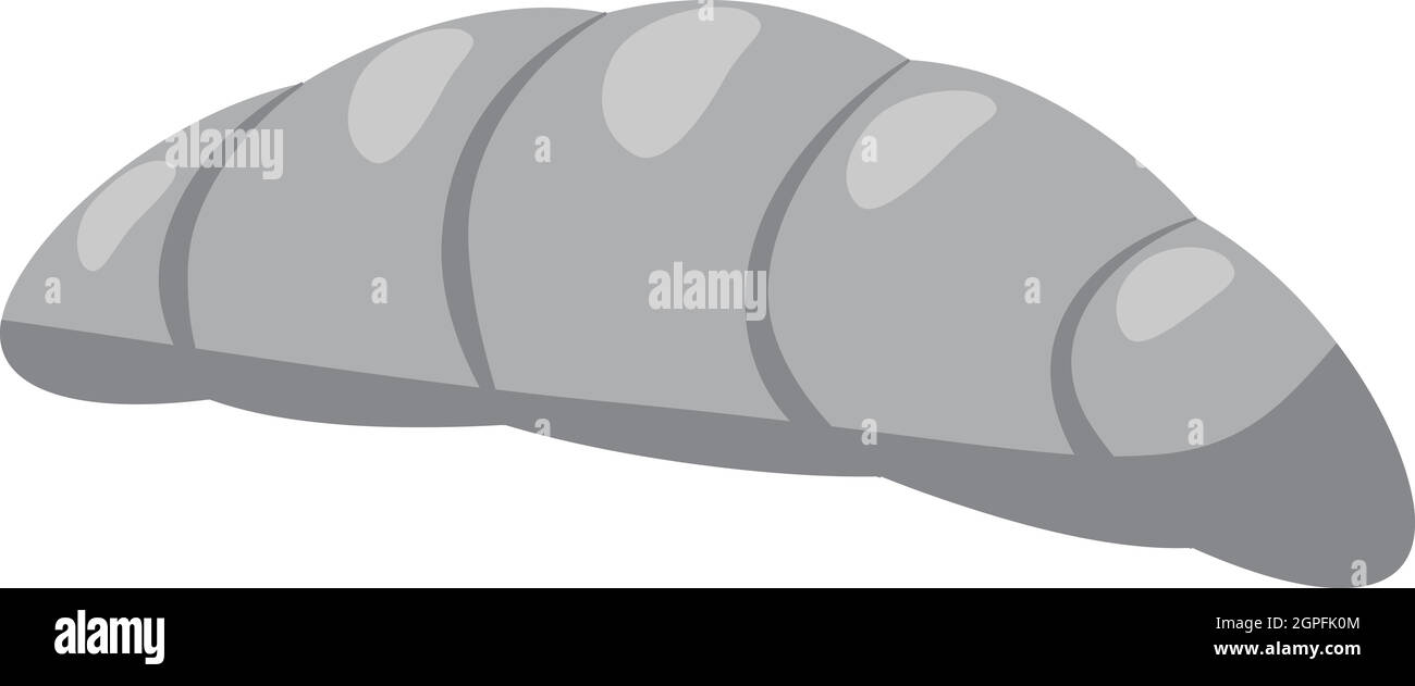 Croissant-Symbol, grauen Stil Monochrom Stock Vektor