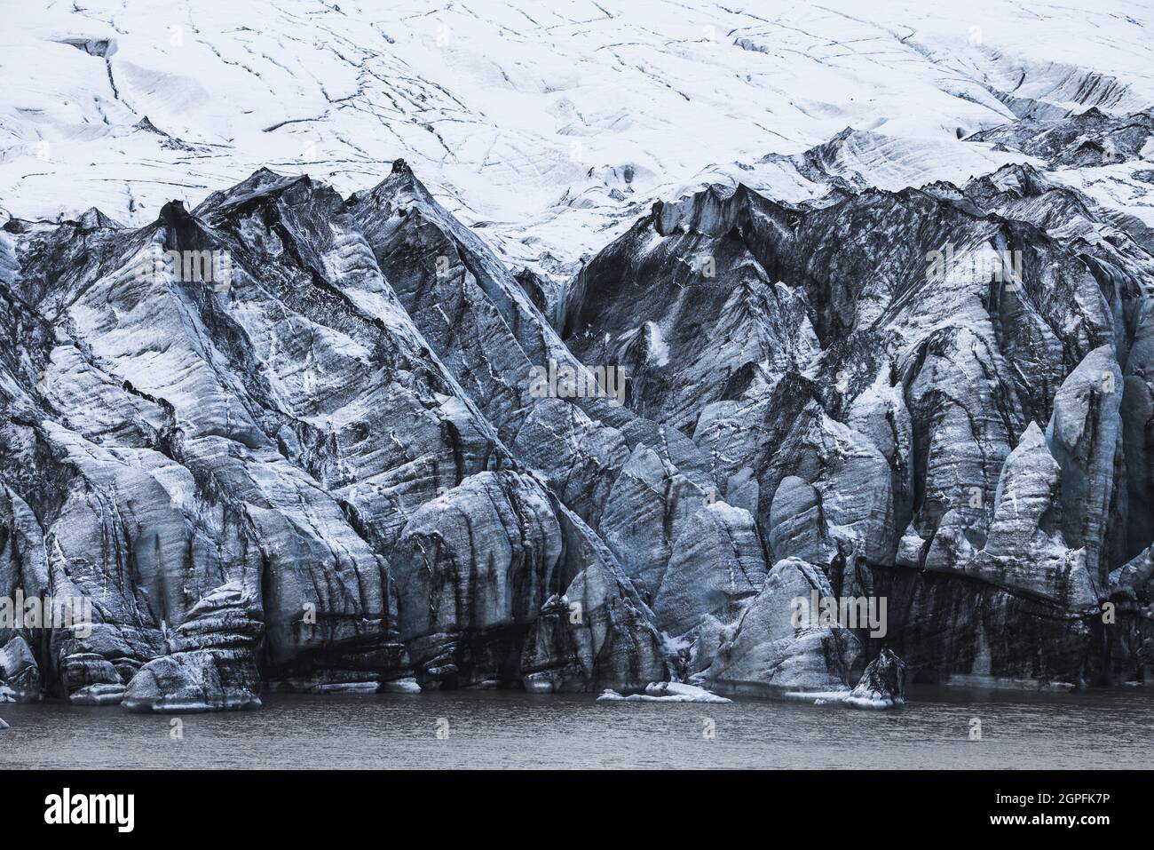 glacier Textures aus der Luft Stockfoto