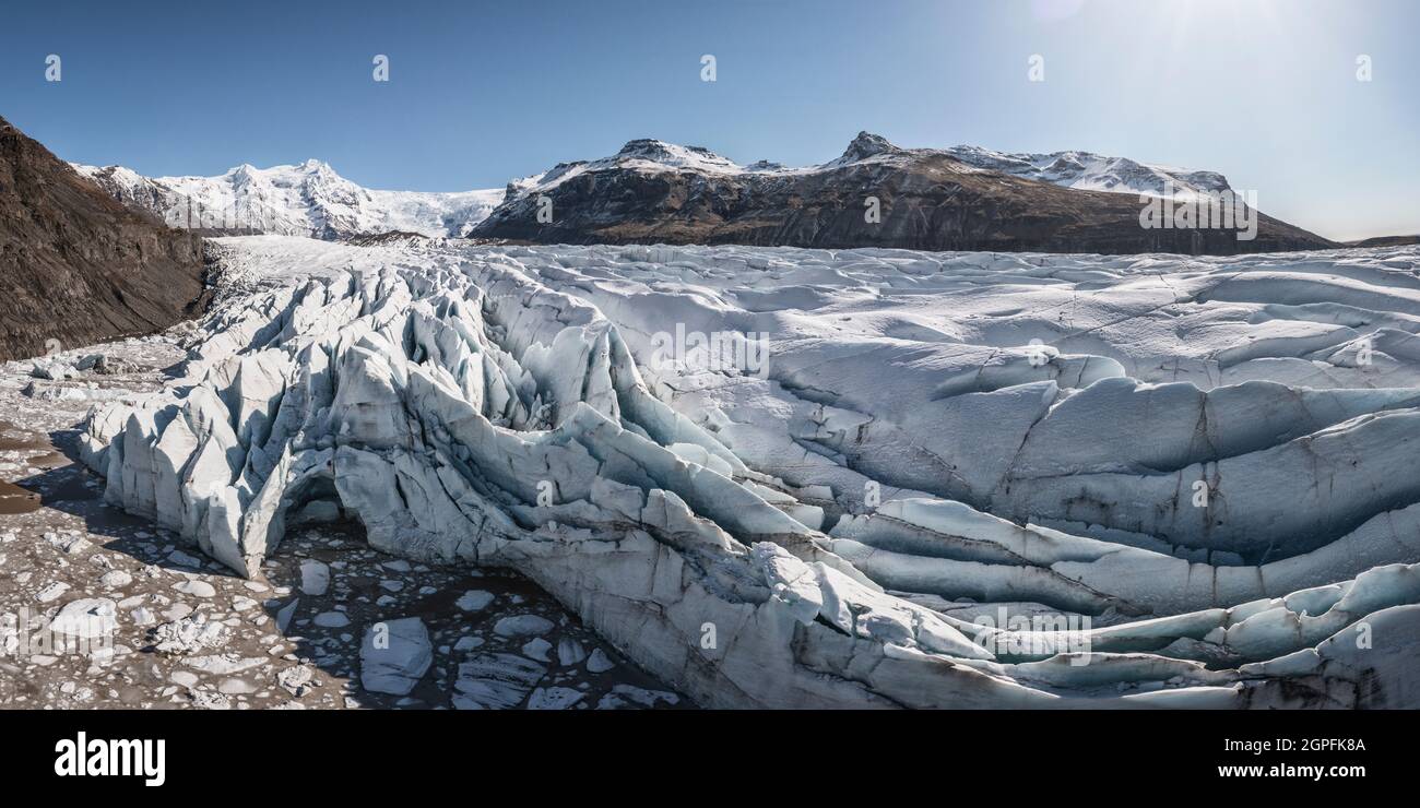 glacier Textures aus der Luft Stockfoto