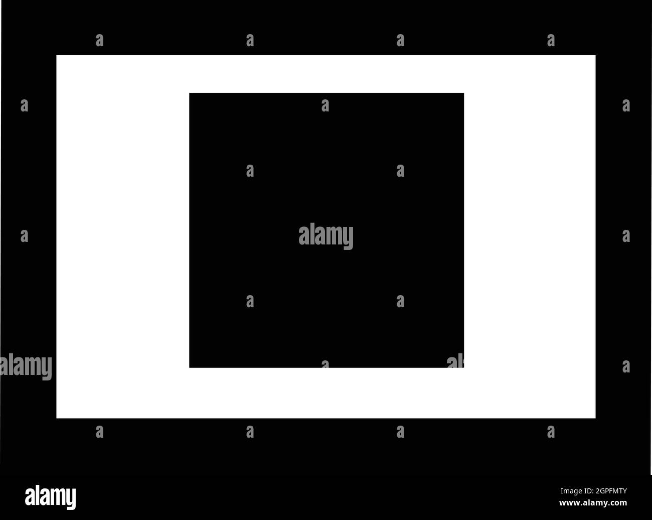 Bild in ein Frame-Symbol, einfachen Stil Stock Vektor