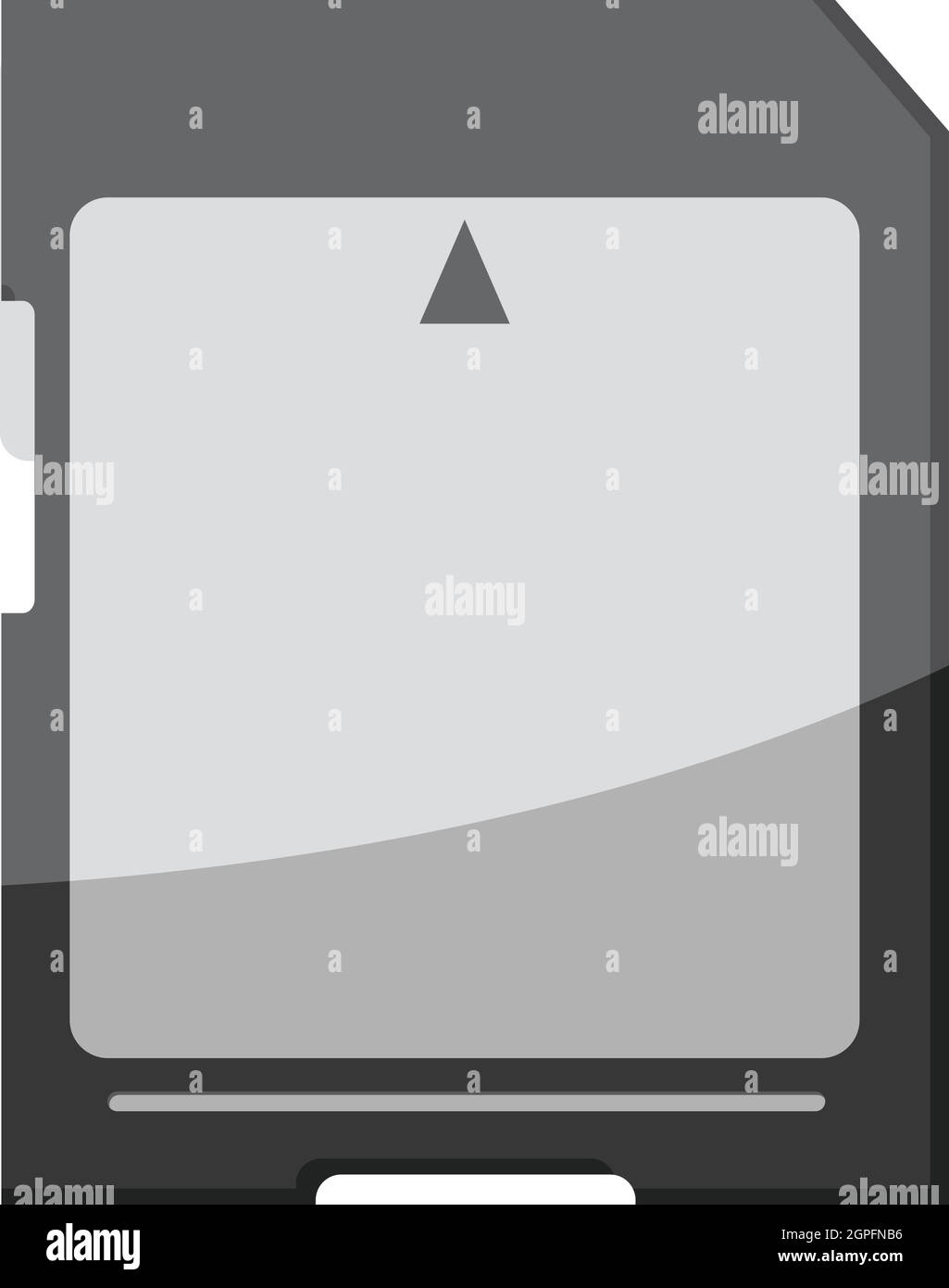 Symbol für Speicherkarte, graues Schwarzweiß-Design Stock Vektor