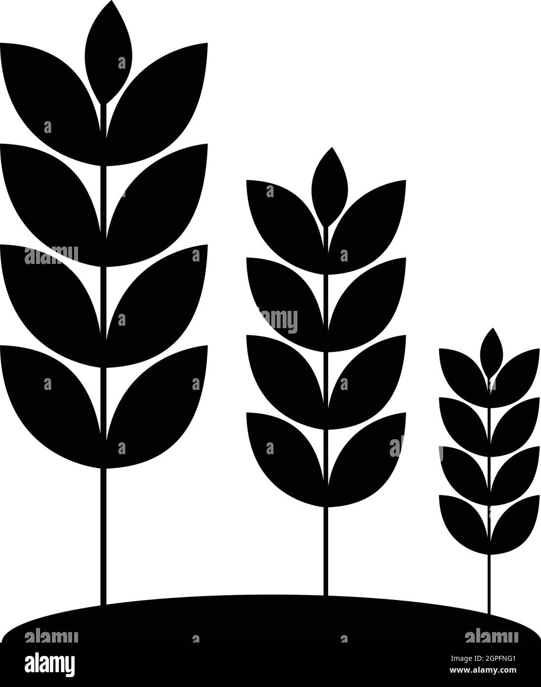 Weizenkeim-Symbol, einfachen Stil Stock Vektor