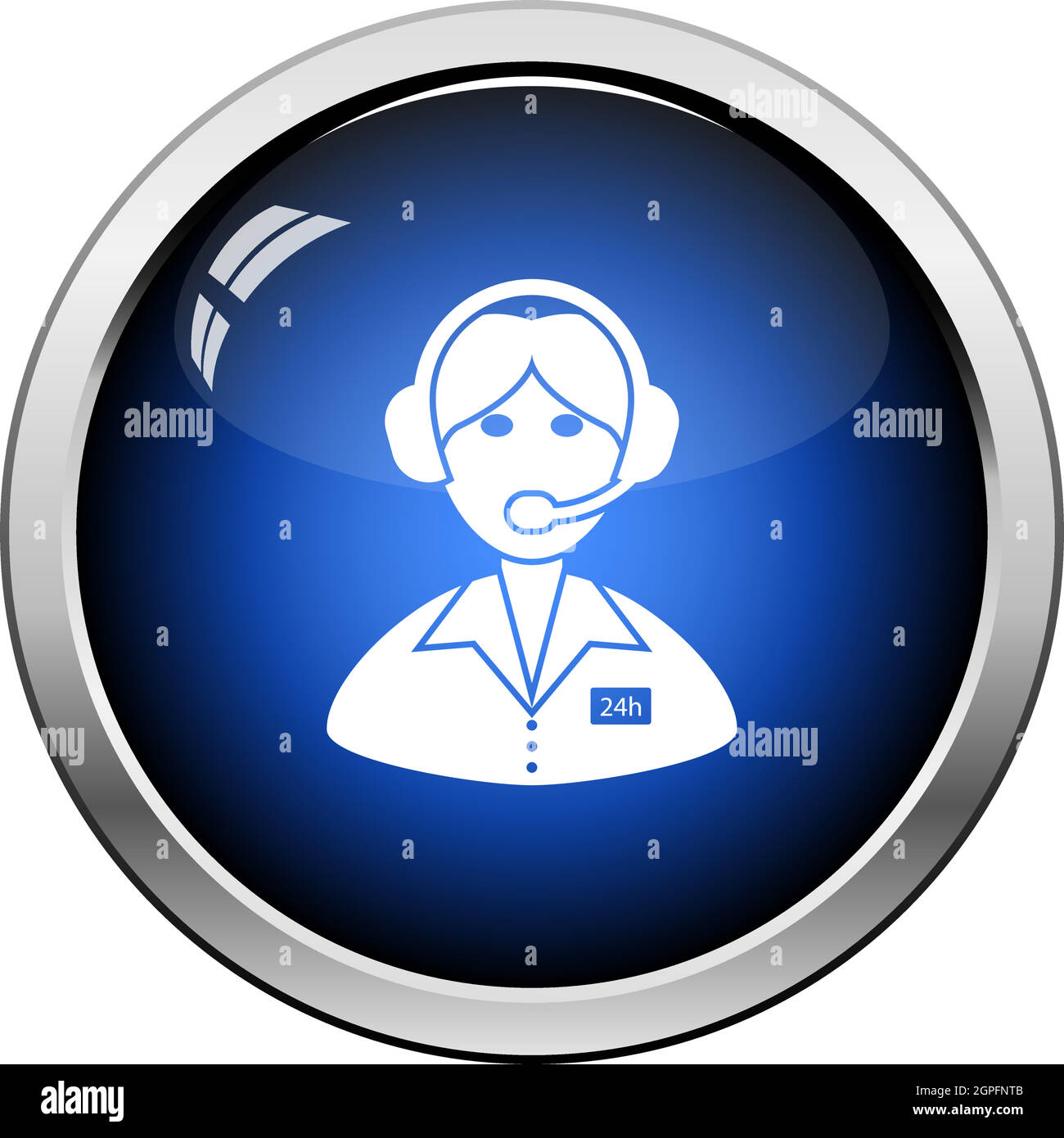 24-Stunden-Bedienersymbol Stock Vektor