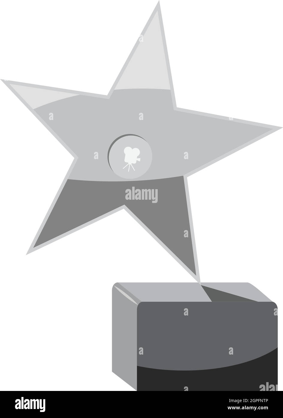 Award-Stern-Symbol, grauen Stil Monochrom Stock Vektor