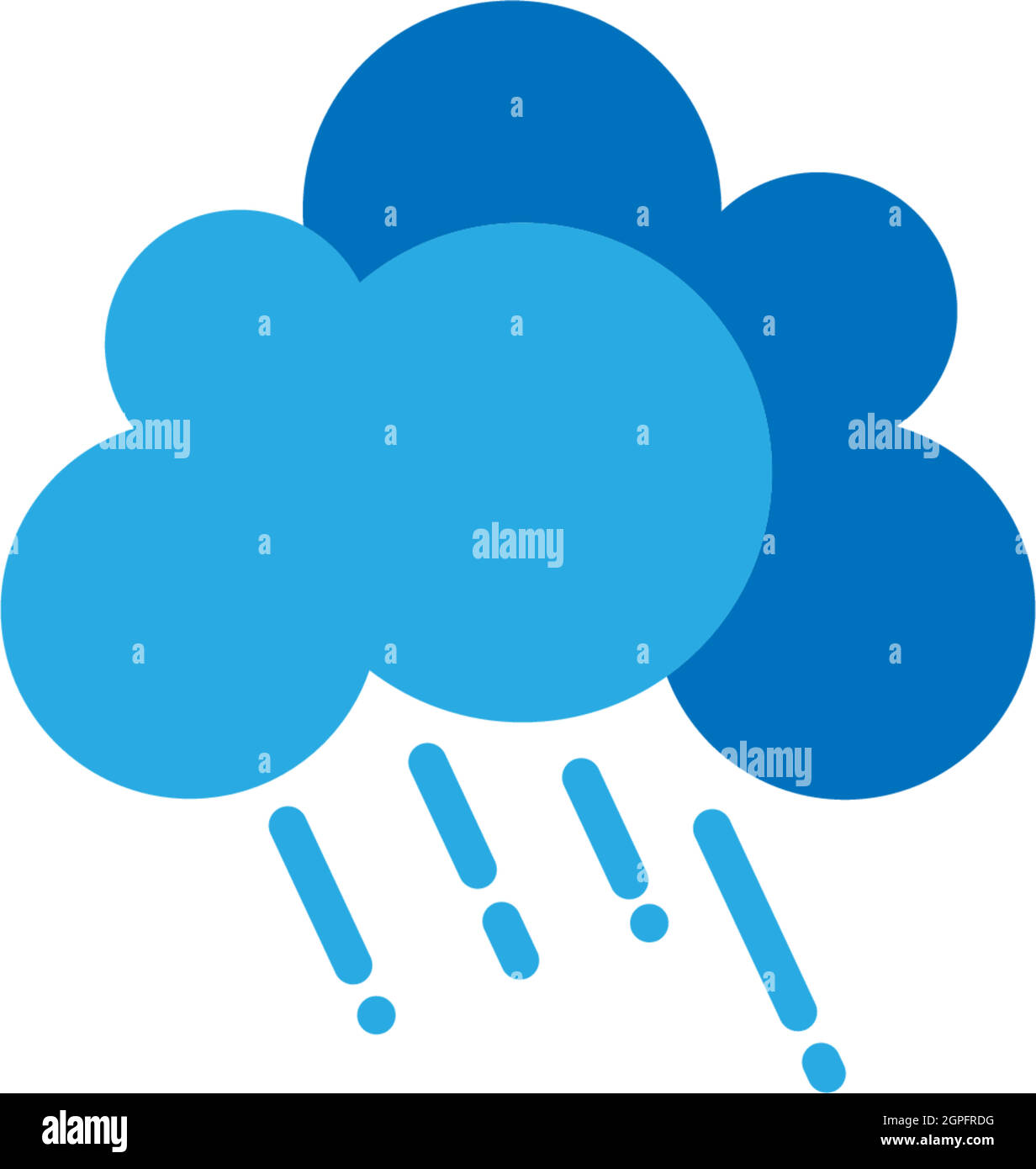 Logo „Rainy Cloud“-Icon-Konzept Stock Vektor