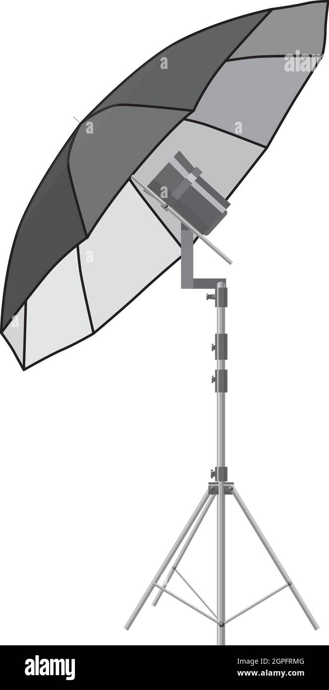 Regenschirm für Fotografie-Symbol Stock Vektor