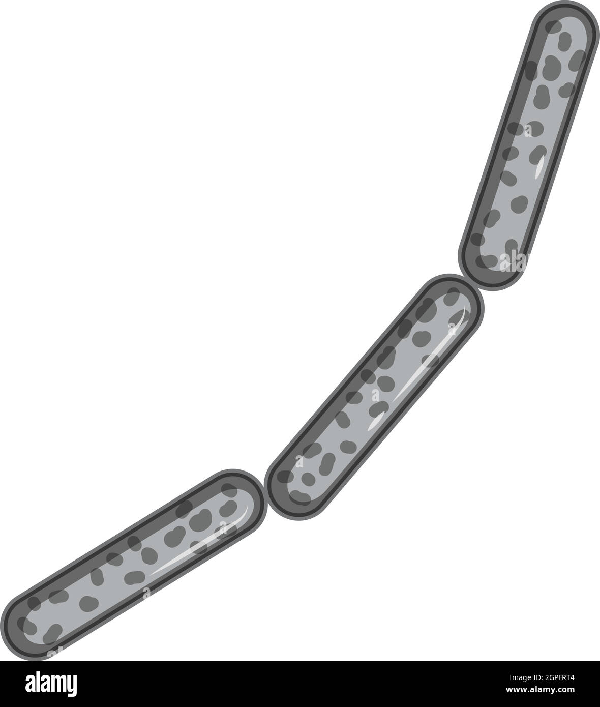 Stab förmige Virus Symbol, grauen Stil Monochrom Stock Vektor
