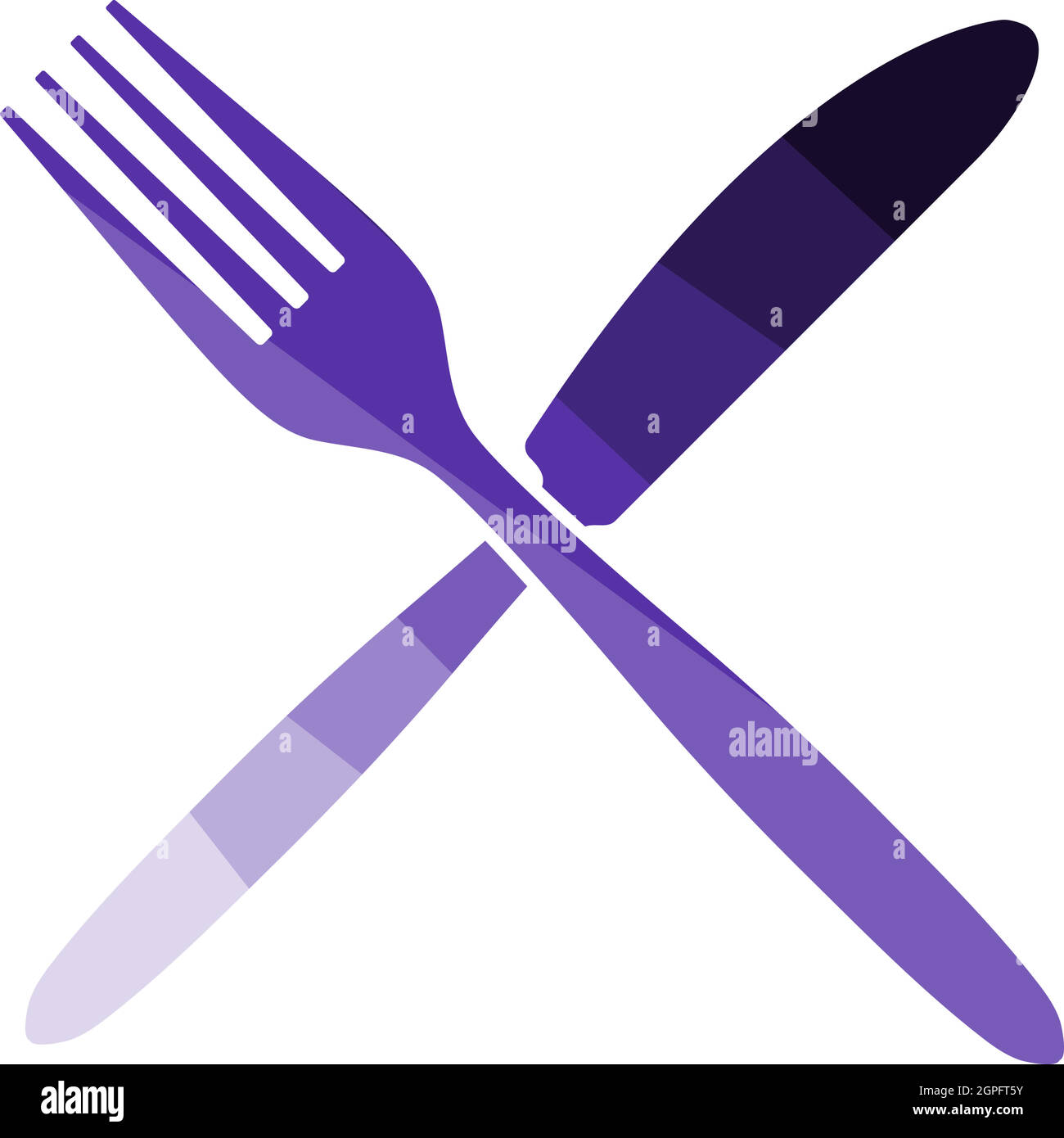 Symbol Für Gabel Und Messer Stock Vektor