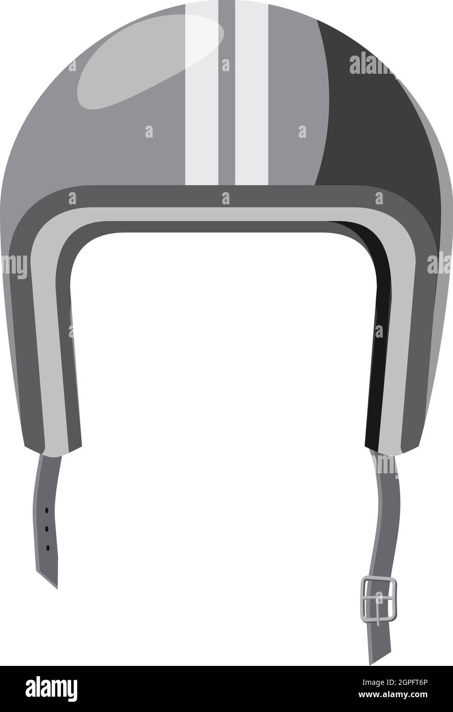 Schutzhelm-Symbol, grauen Stil Monochrom Stock Vektor