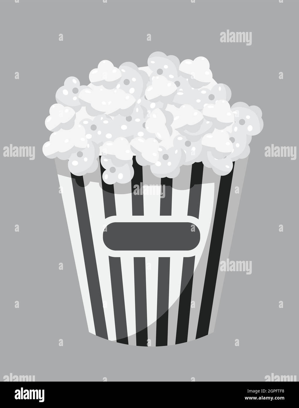 Popcorn-Symbol, grauen Stil Monochrom Stock Vektor