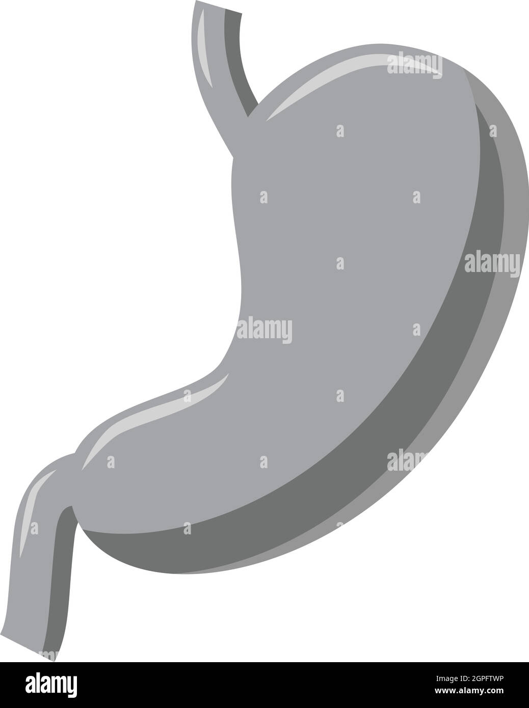 Magen-Symbol, grauen Stil Monochrom Stock Vektor