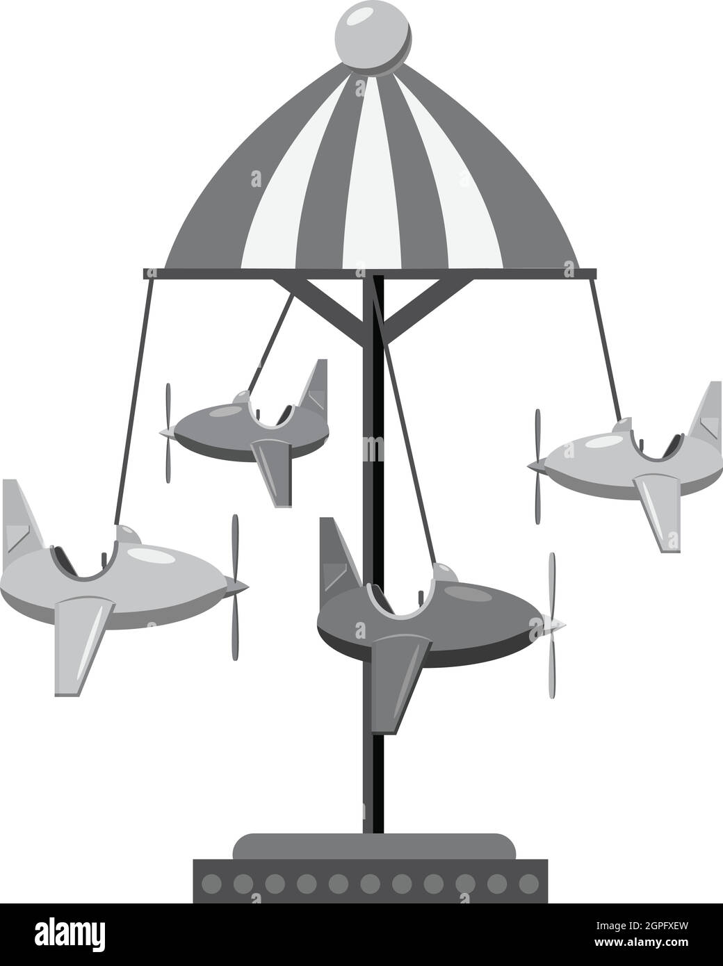 Kinder-Karussell mit Ebenen-Symbol Stock Vektor