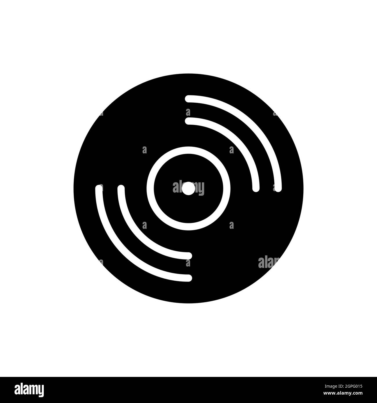 Vinyl-Schallplatte, lp-Schallplatte Vektor Glyph Symbol Stock Vektor