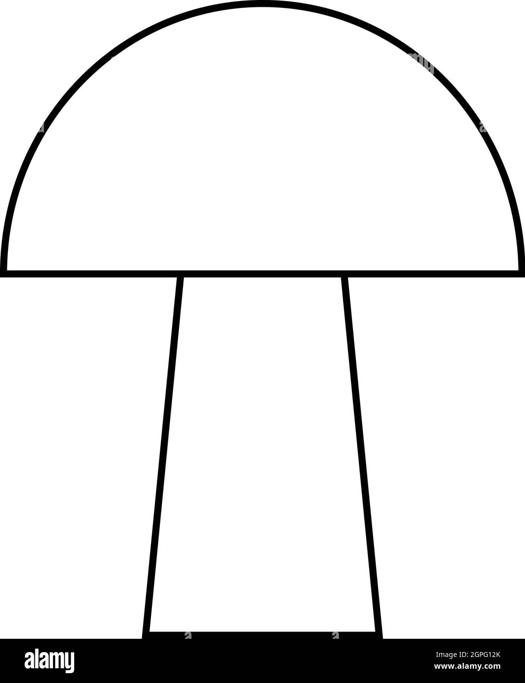 Pilz-Symbol, Umriss-Stil Stock Vektor