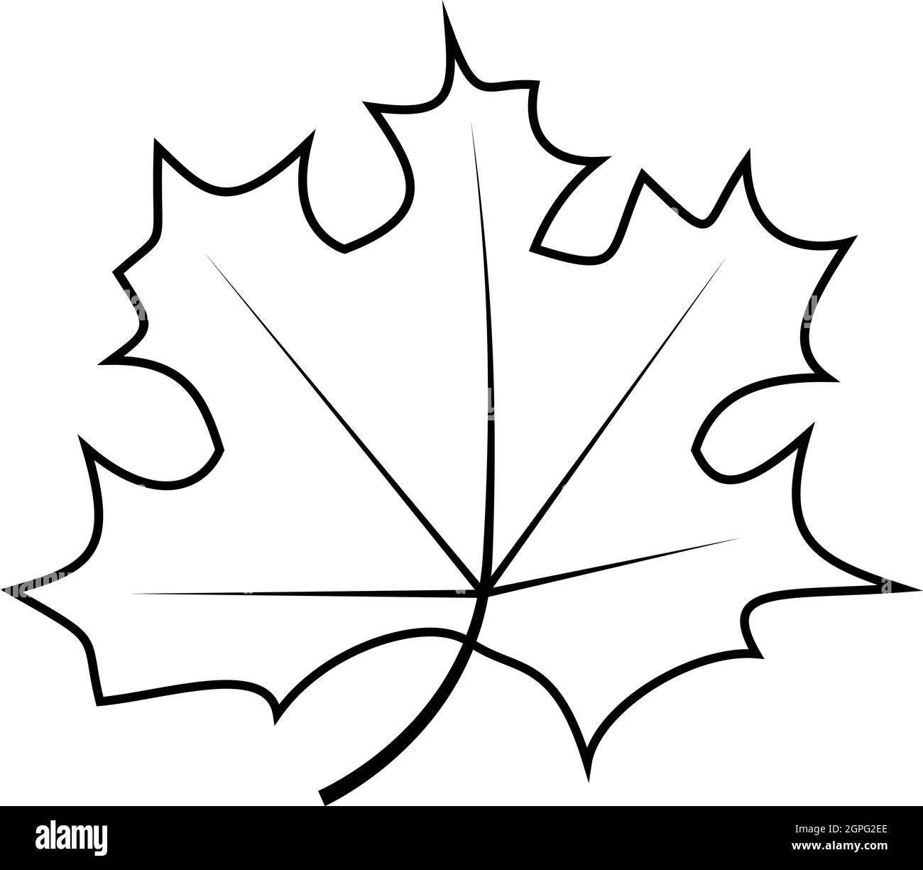 Herbst-Blatt-Symbol, Umriss-Stil Stock Vektor