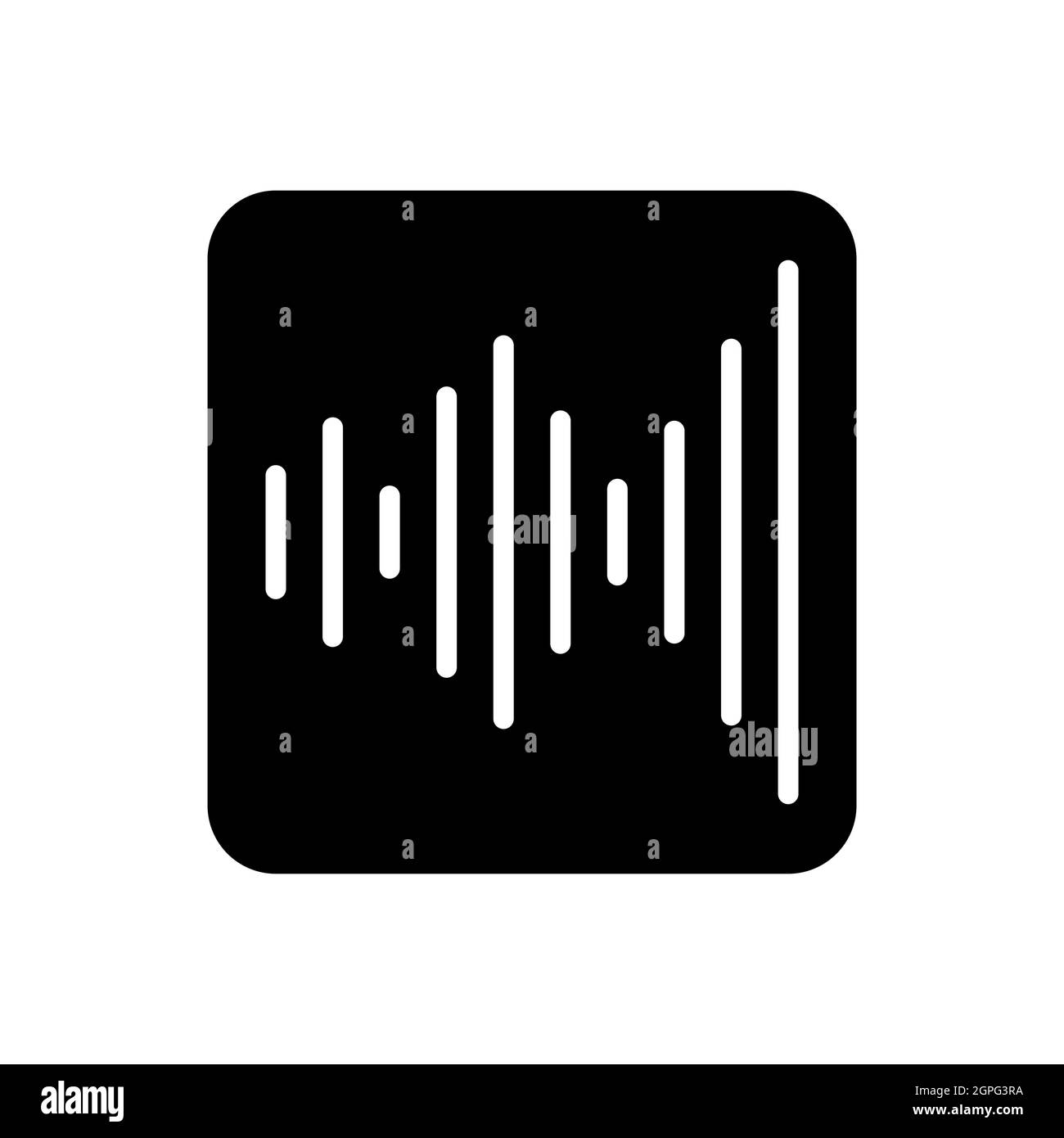 Equalizer, Symbol für Frequenzvektor-Glyphe. Audiosignal Stock Vektor