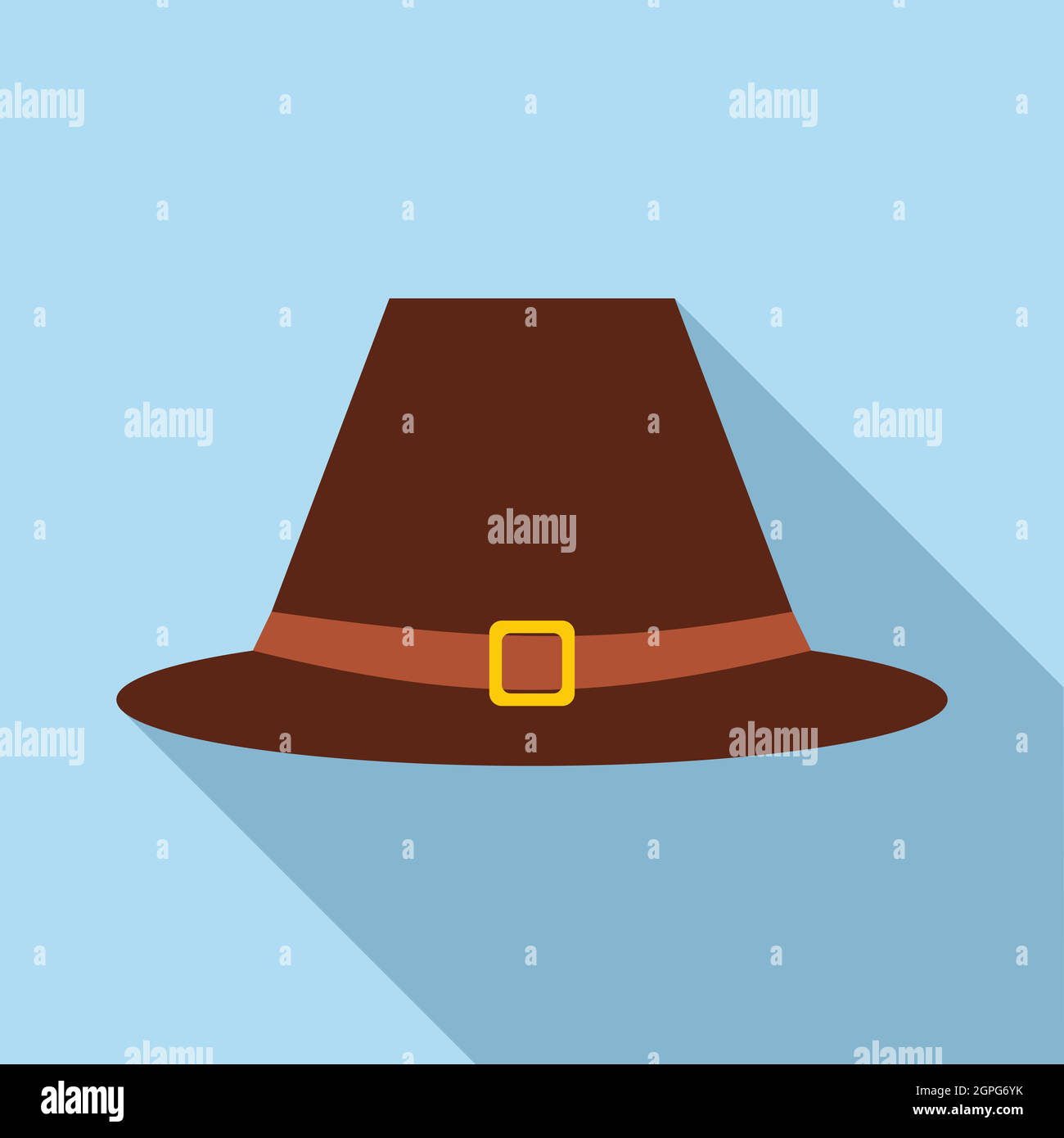 Gentlemans Hut-Symbol, flachen Stil Stock Vektor