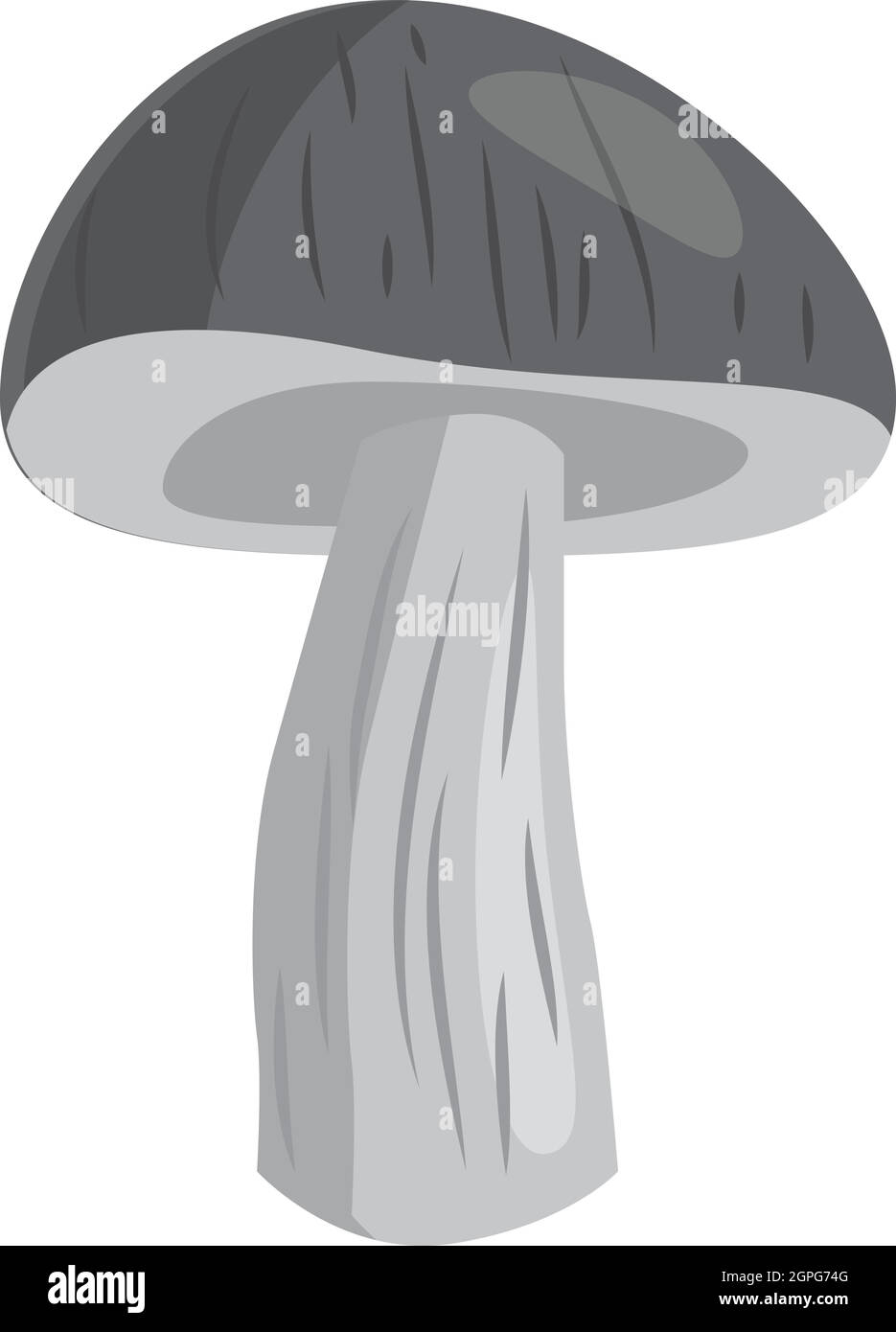 Pilz-Symbol, grauen Stil Monochrom Stock Vektor