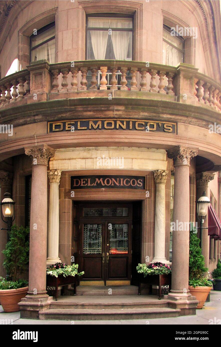 Delmonico's Steakhouse im Finanzviertel Lower Manhattan NYC Stockfoto