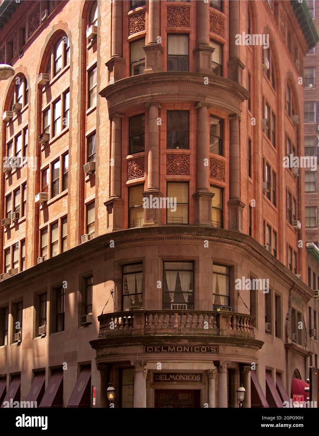 Delmonico's Steakhouse im Finanzviertel Lower Manhattan NYC Stockfoto