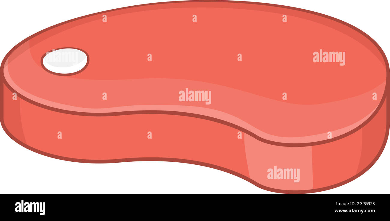 Rohes Fleisch Symbol, Cartoon Stil Stock Vektor