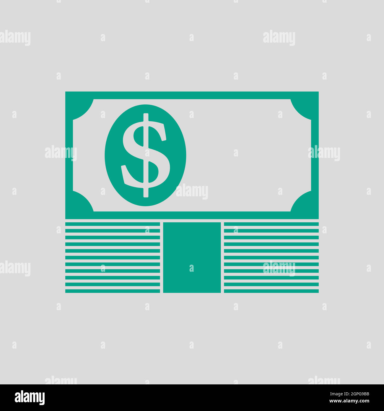 Banknote Auf Dem Symbol „Geldstapel“ Stock Vektor