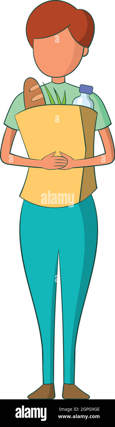 Krankenschwester Symbol, Cartoon Stil Stock Vektor