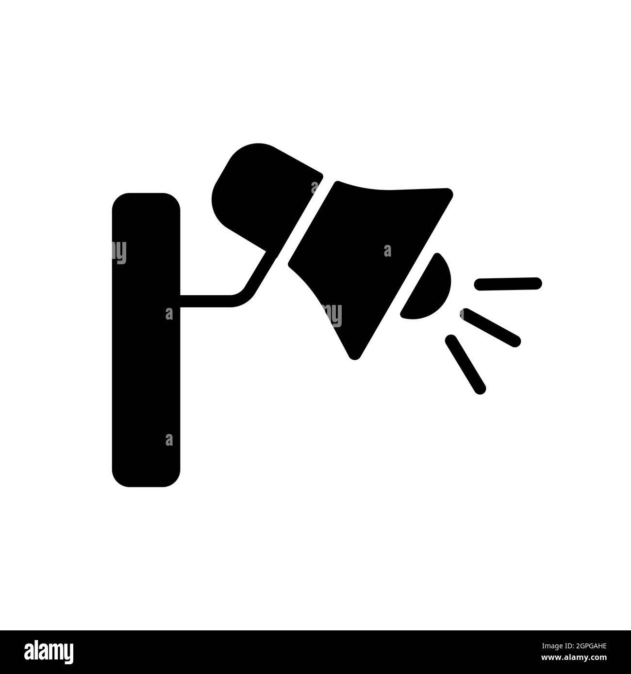 Lautsprecher- oder Megaphon-Vektor-Glyphensymbol Stock Vektor