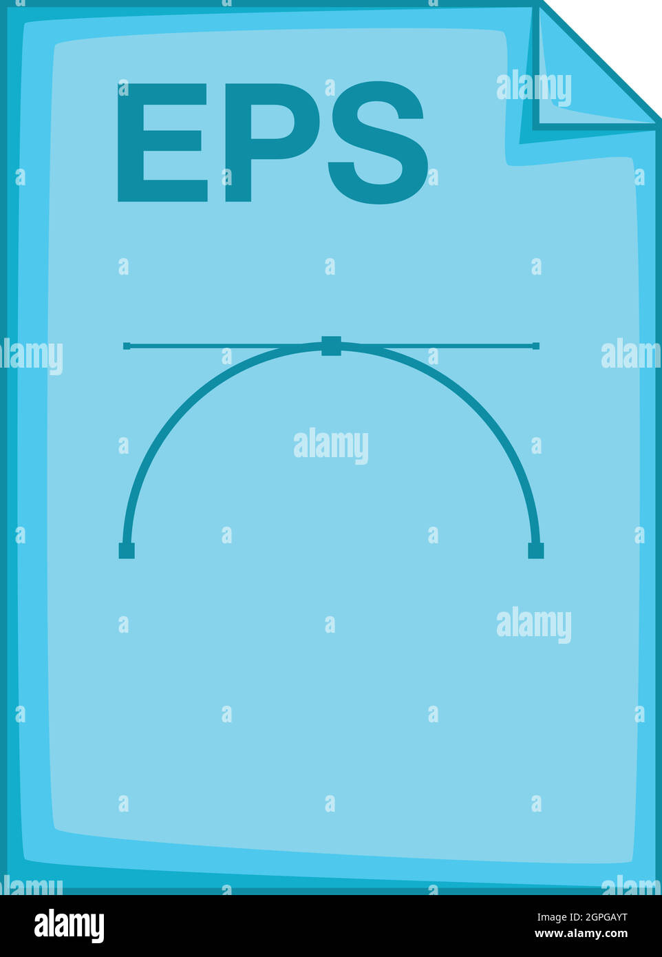 EPS-Datei-Symbol, Cartoon-Stil Stock Vektor