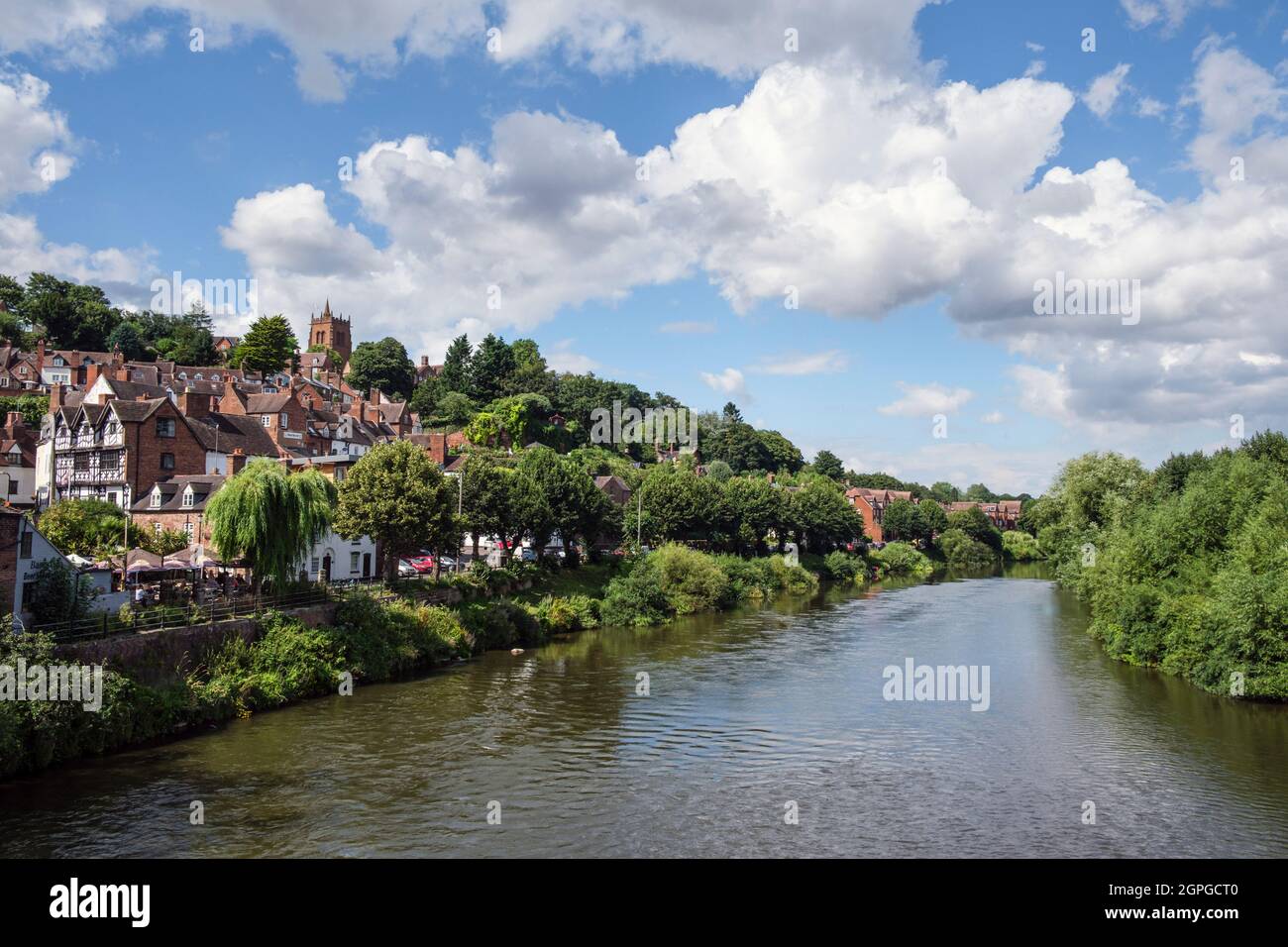 Den Fluss Severn bei Bridgnorth, Shropshire Stockfoto