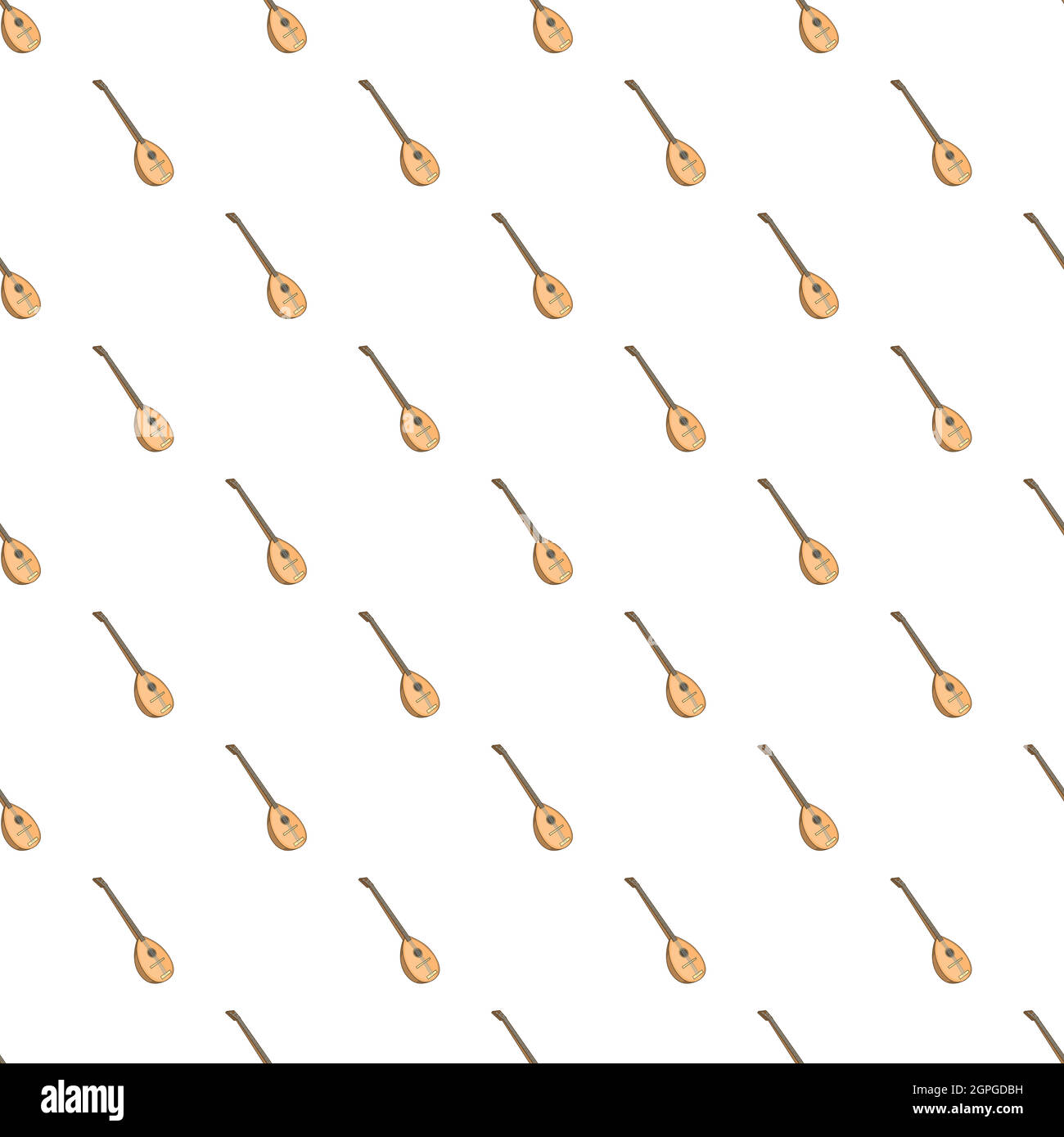 Saz-Muster, Cartoon-Stil Stock Vektor