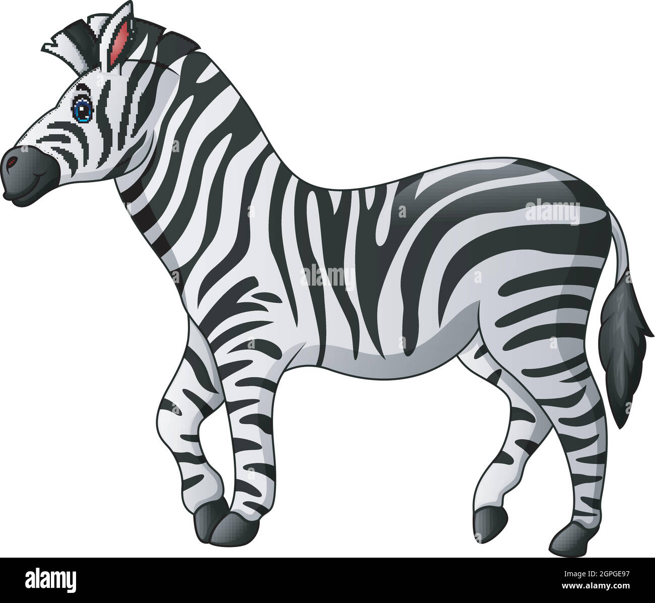 Vektor-Illustration von Cute Zebra Cartoon Stock-Vektorgrafik - Alamy