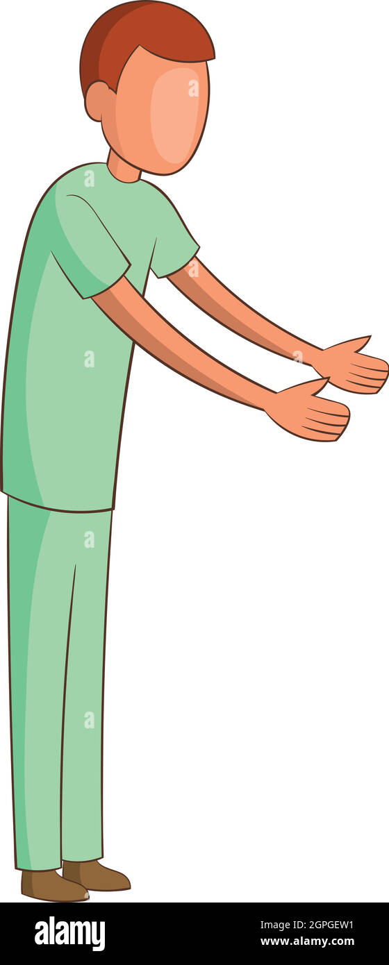 Krankenpfleger-Symbol, Cartoon-Stil Stock Vektor