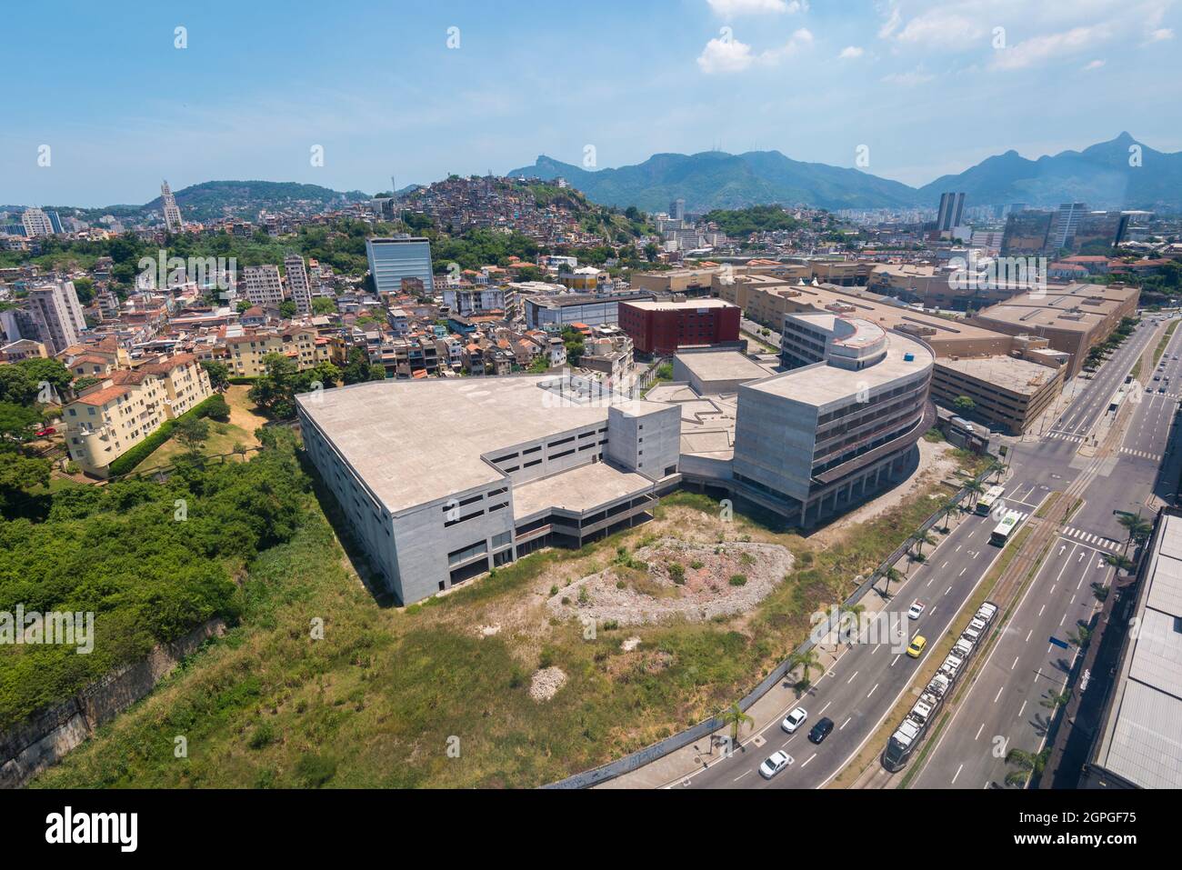 Luftaufnahme der Baustelle des neuen Hauptquartiers der Zentralbank von Brasilien Stockfoto