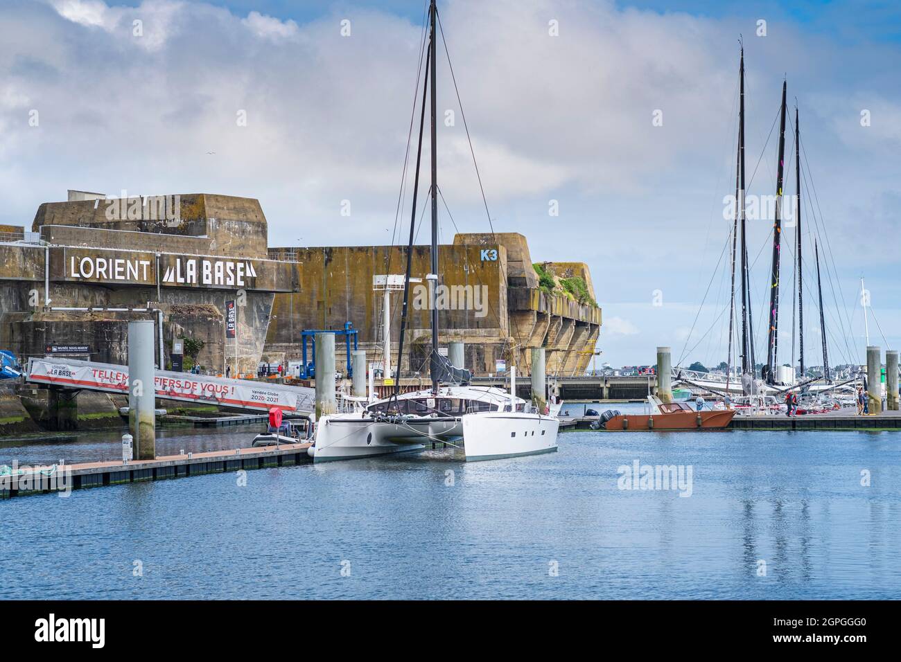 Frankreich, Morbihan, Lorient, Lorient La Base, ehemaliger U-Boot-Stützpunkt, der während des Zweiten Weltkriegs von den Deutschen gebaut wurde Stockfoto