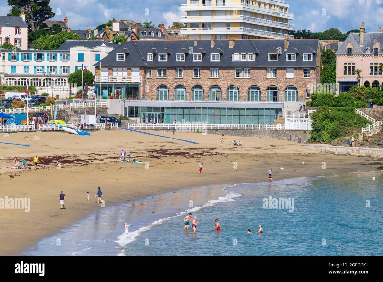 Frankreich, Cotes d'Armor, Saint-Quay-Portrieux entlang des Wanderweges GR 34, Kasinostrand Stockfoto