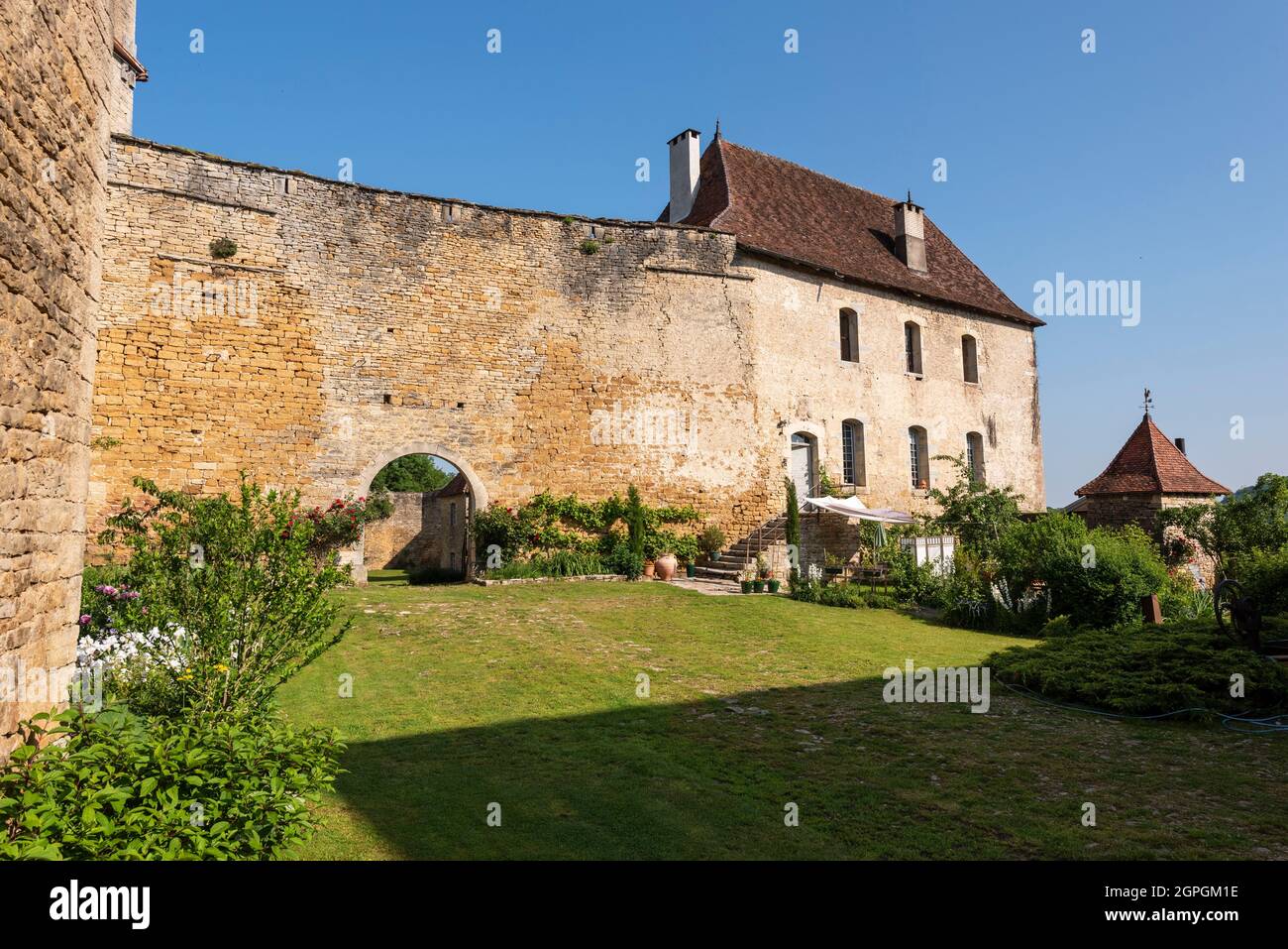 Frankreich, Haute Saone, Oricourt, mittelalterliche Burg von Oricourt aus dem 12. Jahrhundert Stockfoto