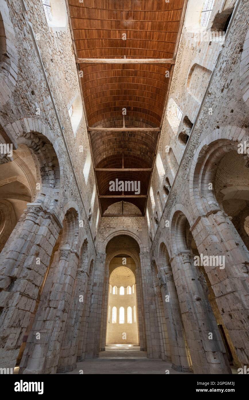 Frankreich, Eure, Bernay, Abtei Notre Dame aus dem 11. Jahrhundert Stockfoto