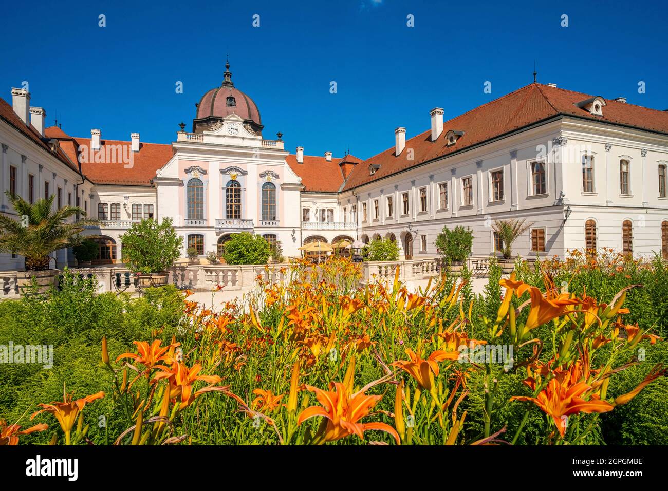 Ungarn, um Budapest, Godollo, barockes Königsschloss von Gödöllö, Sommerresidenz von Sissi (Königin Elisabeth) Stockfoto