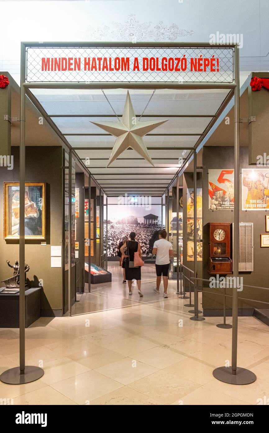 Ungarn, Budapest, von der UNESCO zum Weltkulturerbe erklärt, Stadtteil Pest, Ungarisches Nationalmuseum (Magyar Nemzeti Muzeum), das kommunistische System 1945 1990, Raum 20 Stockfoto