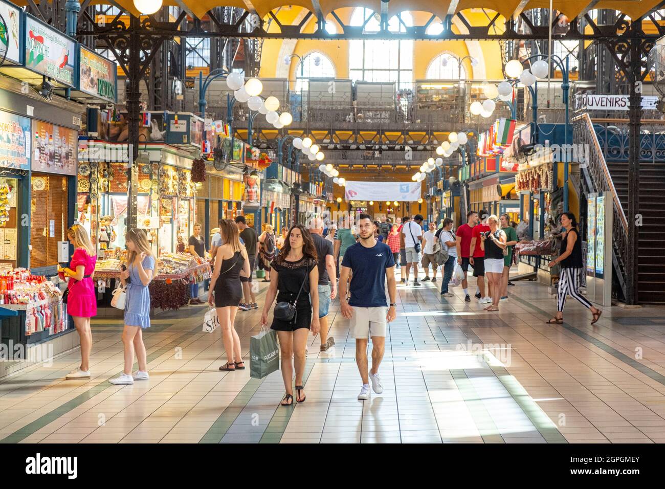 Ungarn, Budapest, von der UNESCO zum Weltkulturerbe erklärt, Pest-Viertel, zentrale Hallen Stockfoto