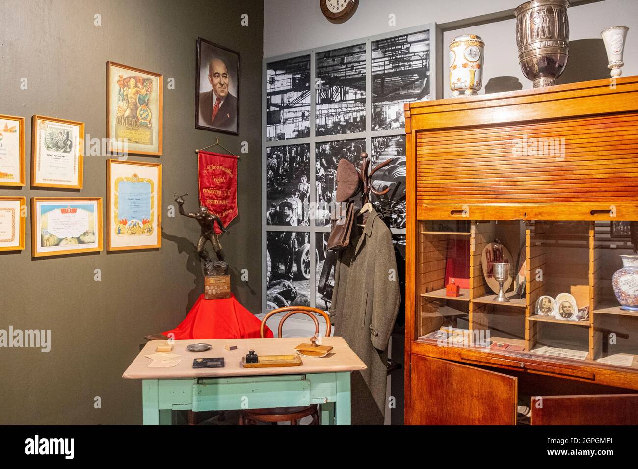 Ungarn, Budapest, von der UNESCO zum Weltkulturerbe erklärt, Stadtteil Pest, Ungarisches Nationalmuseum (Magyar Nemzeti Muzeum), das kommunistische System 1945 1990, Raum 20 Stockfoto