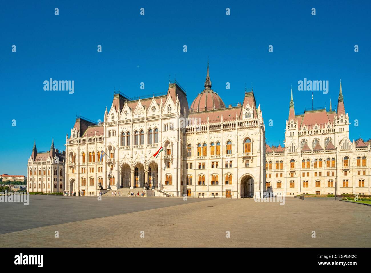 Ungarn, Budapest, von der UNESCO zum Weltkulturerbe erklärt, Pest-Viertel, das ungarische Parlament Stockfoto